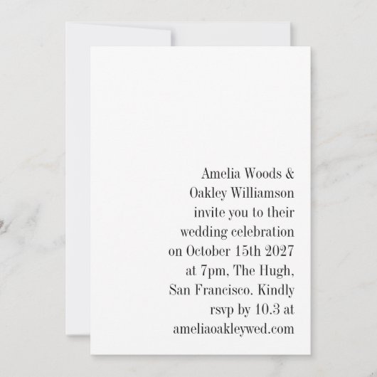 Minimalistische witte elegante stijlvolle moderne  kaart (Voorkant)