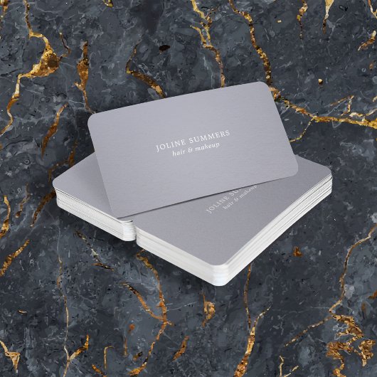 Minimalistische witte en blauw-grijze afspraakkaar afsprakenkaartje