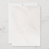 Minimalistische witte en rode bloemen bruiloft kaart (Achterkant)