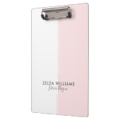 Minimalistische witte en roze geometrische vormen  klembord (Links)