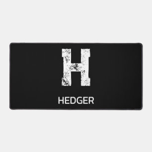 MINIMALISTISCHE WITTE ENKELE LETTER MONOGRAM NAAM  BUREAUMAT