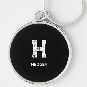 MINIMALISTISCHE WITTE ENKELE LETTER MONOGRAM NAAM SLEUTELHANGER