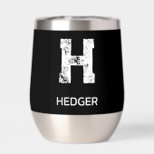 MINIMALISTISCHE WITTE ENKELVOUDIGE LETTER MONOGRAM (Achterkant)