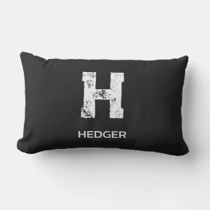 MINIMALISTISCHE WITTE ENKELVOUDIGE LETTER MONOGRAM BUITENKUSSEN