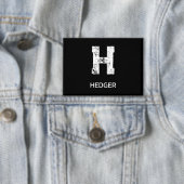 MINIMALISTISCHE WITTE ENKELVOUDIGE LETTER MONOGRAM BUTTON (Insitu)
