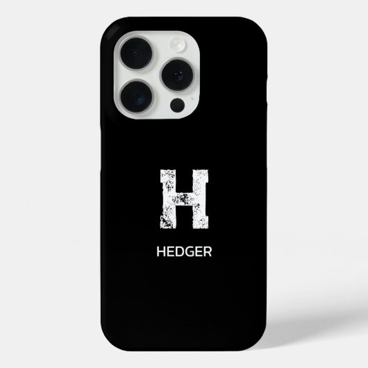 MINIMALISTISCHE WITTE ENKELVOUDIGE LETTER MONOGRAM Case-Mate iPhone CASE (Achterkant)