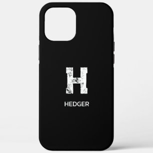 MINIMALISTISCHE WITTE ENKELVOUDIGE LETTER MONOGRAM Case-Mate iPhone CASE