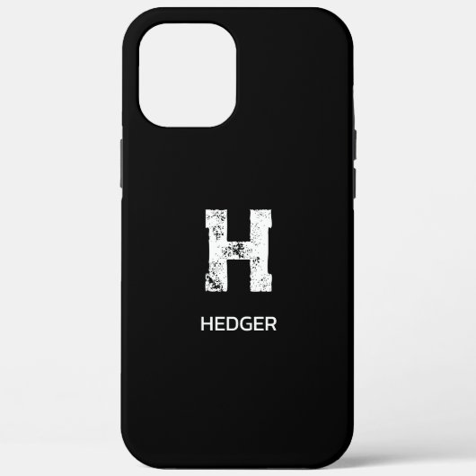 MINIMALISTISCHE WITTE ENKELVOUDIGE LETTER MONOGRAM Case-Mate iPhone CASE (Achterkant)
