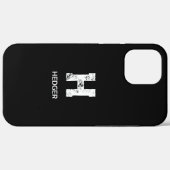 MINIMALISTISCHE WITTE ENKELVOUDIGE LETTER MONOGRAM Case-Mate iPhone CASE (Achterkant (horizontaal))