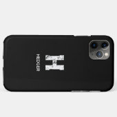 MINIMALISTISCHE WITTE ENKELVOUDIGE LETTER MONOGRAM Case-Mate iPhone CASE (Achterkant (horizontaal))