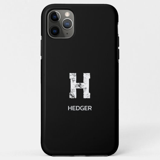 MINIMALISTISCHE WITTE ENKELVOUDIGE LETTER MONOGRAM Case-Mate iPhone CASE (Achterkant)