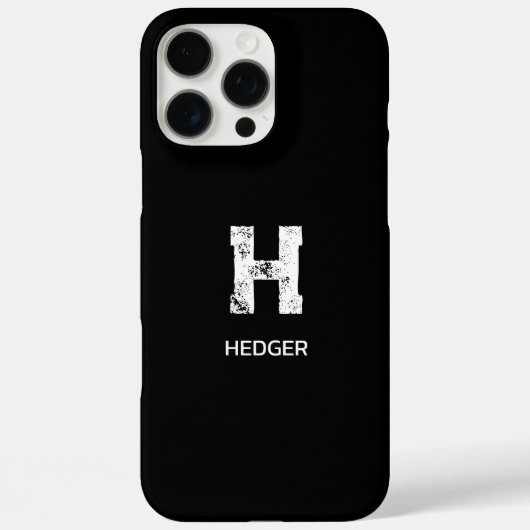 MINIMALISTISCHE WITTE ENKELVOUDIGE LETTER MONOGRAM Case-Mate iPhone CASE (Achterkant)