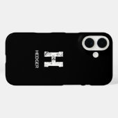MINIMALISTISCHE WITTE ENKELVOUDIGE LETTER MONOGRAM Case-Mate iPhone CASE (Achterkant (horizontaal))