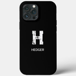 MINIMALISTISCHE WITTE ENKELVOUDIGE LETTER MONOGRAM Case-Mate iPhone CASE