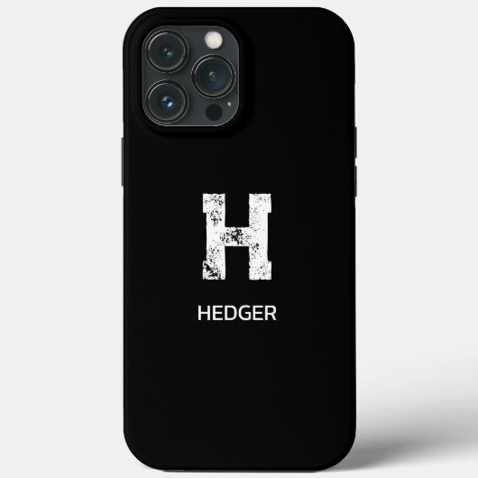 MINIMALISTISCHE WITTE ENKELVOUDIGE LETTER MONOGRAM Case-Mate iPhone CASE (Achterkant)