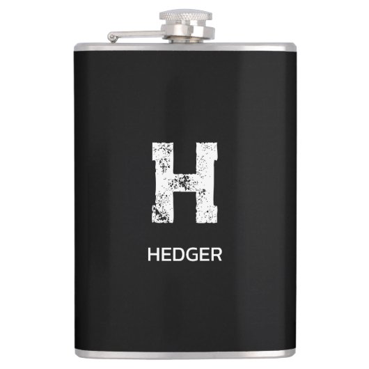 MINIMALISTISCHE WITTE ENKELVOUDIGE LETTER MONOGRAM HEUPFLES (Voorkant)