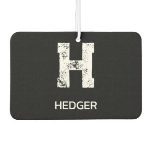 MINIMALISTISCHE WITTE ENKELVOUDIGE LETTER MONOGRAM LUCHTVERFRISSER