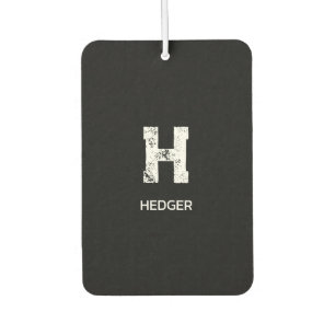 MINIMALISTISCHE WITTE ENKELVOUDIGE LETTER MONOGRAM LUCHTVERFRISSER