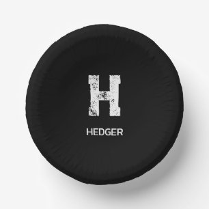 MINIMALISTISCHE WITTE ENKELVOUDIGE LETTER MONOGRAM PAPIEREN KOMMEN