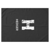 MINIMALISTISCHE WITTE ENKELVOUDIGE LETTER MONOGRAM TAFELKLEED (Voorkant (Horizontaal))