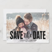 Minimalistische witte foto Bewaar de datum Save The Date (Voorkant)