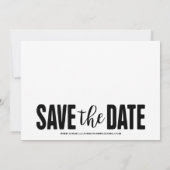 Minimalistische witte foto Bewaar de datum Save The Date (Achterkant)