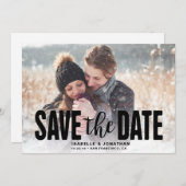 Minimalistische witte foto Bewaar de datum Save The Date (Voorkant / Achterkant)