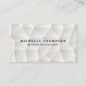 Minimalistische Witte Geometrische Achtergrond Visitekaartje (Voorkant)