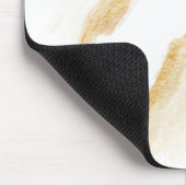 Minimalistische witte & gouden marmer muismat (Hoek)