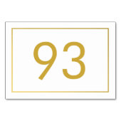 Minimalistische Witte Gouden Tekst Restaurant Kaart (Achterkant)
