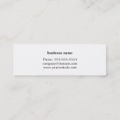 Minimalistische witte grijze lijn pictogramfotogra mini visitekaartje (Achterkant)