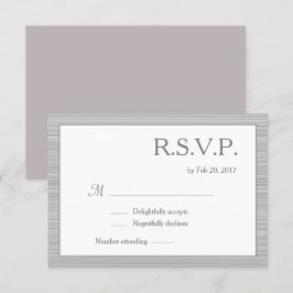 Minimalistische witte grijze strepen blos roze rsv kaart