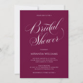 Minimalistische witte handgeschreven script bruids kaart (Voorkant)