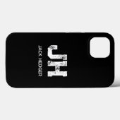 MINIMALISTISCHE WITTE INITIALEN TWEE LETTERS MONOG Case-Mate iPhone CASE (Achterkant (horizontaal))