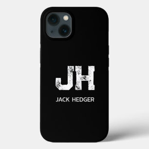 MINIMALISTISCHE WITTE INITIALEN TWEE LETTERS MONOG Case-Mate iPhone CASE