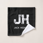 MINIMALISTISCHE WITTE INITIALEN VAN TWEE LETTERS Z BAD HANDDOEK (Wasdoekje)