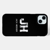 MINIMALISTISCHE WITTE INITIALEN VAN TWEE LETTERS Z Case-Mate iPhone CASE (Achterkant (horizontaal))