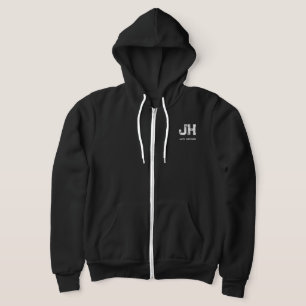MINIMALISTISCHE WITTE INITIALEN VAN TWEE LETTERS Z HOODIE