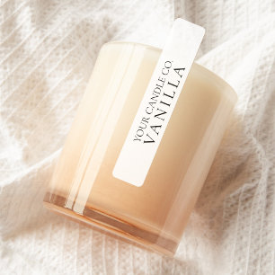 Minimalistische witte kaarslabel labels