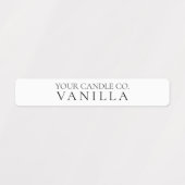 Minimalistische witte kaarslabel labels (Design 1)