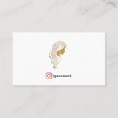Minimalistische witte kapper visitekaartje (Achterkant)