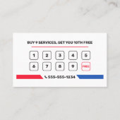 Minimalistische witte kapperssalon Dairdresser Klantenkaartje (Achterkant)