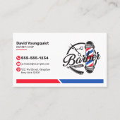 Minimalistische witte kapperssalon Dairdresser Visitekaartje (Voorkant)