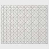 Minimalistische Witte Kerst Geometrische Plaid Cadeaupapier (Vlak)