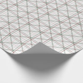 Minimalistische Witte Kerst Geometrische Plaid Cadeaupapier (Hoek)