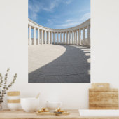 Minimalistische Witte Kolommen Architectuur Poster (Keuken)