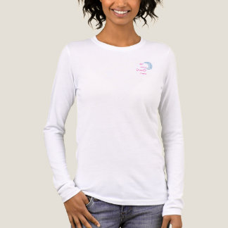 Minimalistische witte lange mouw crewneck T-shirt 