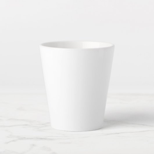 Minimalistische witte latte Mok -  (Voorkant)
