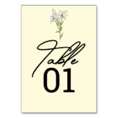 Minimalistische Witte Lelie Trouwen Kaart (Voorkant)