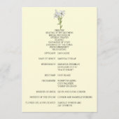 Minimalistische Witte Lelie Trouwen Programmakaart (Voorkant)